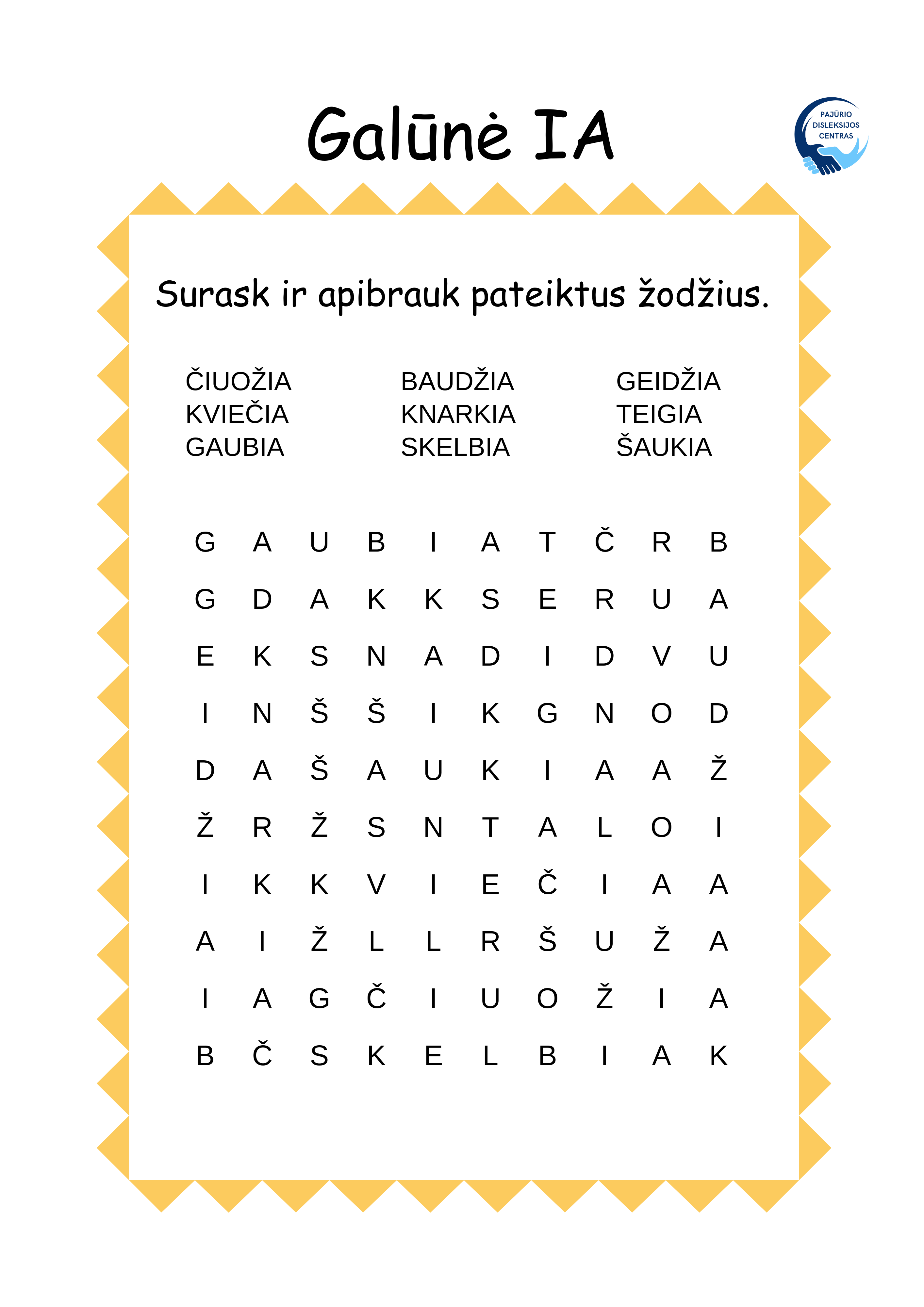 Disgrafijos įveikos pratimai