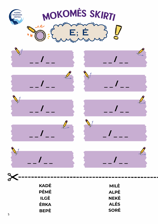 Foneminės analizės pratybos 1 dalis