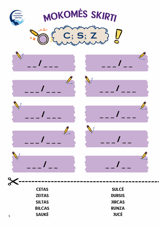 Foneminės analizės pratybos 2 dalis