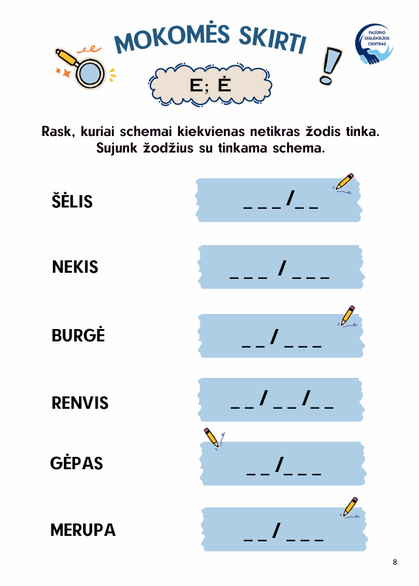 Foneminės analizės pratybos 1 dalis