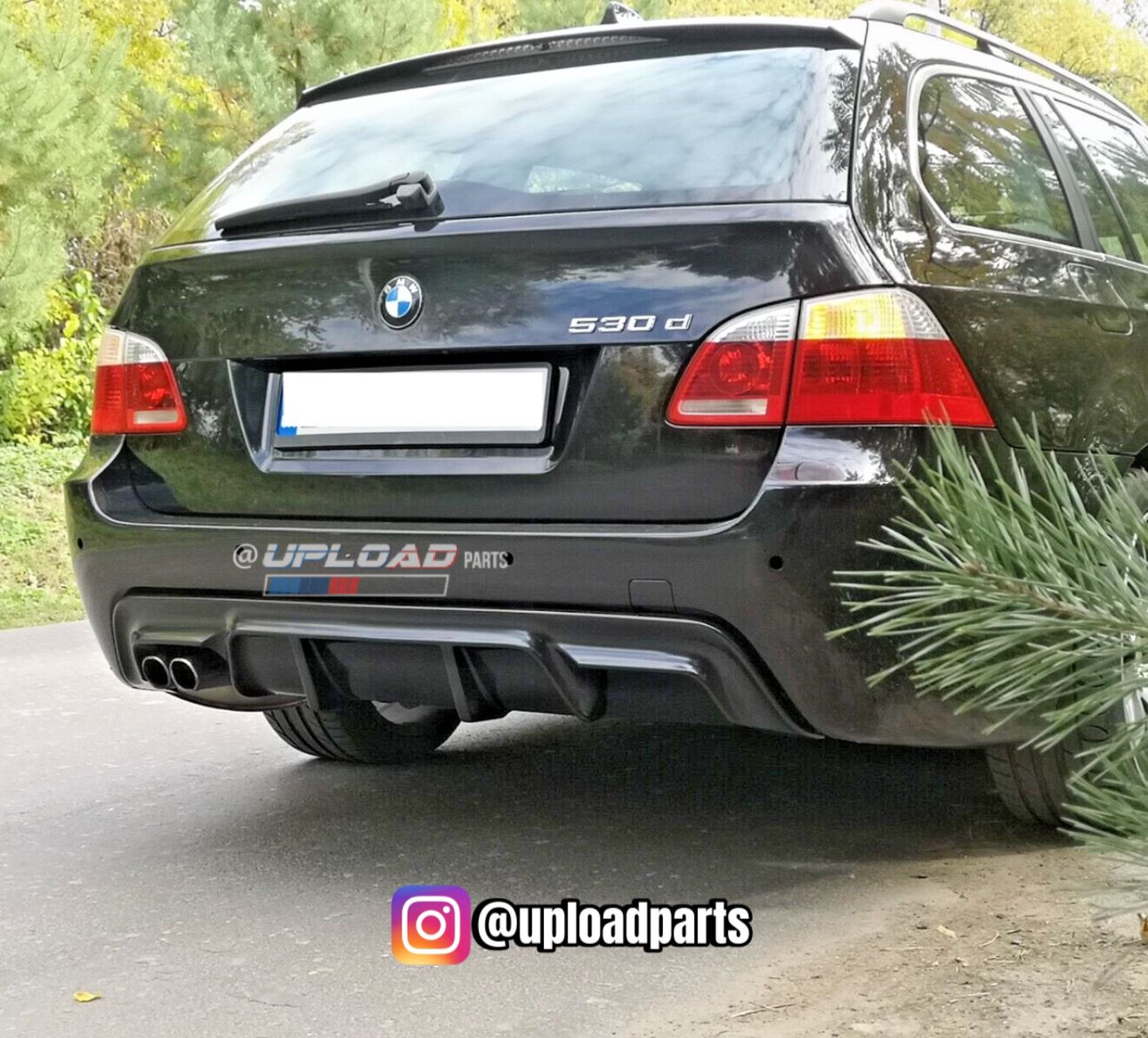 DIFUSOR BMW SÉRIE 5 - E60 / E61 LOOK M PERFORMANCE 1 SAÍDA DUPLA