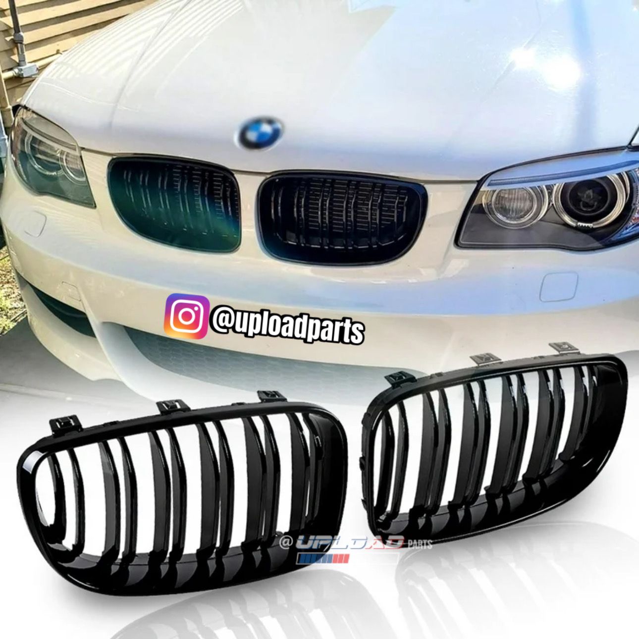 GRELHAS DUPLAS BMW SÉRIE 1 - E81 E82 E87 E88 LOOK M PERFORMANCE