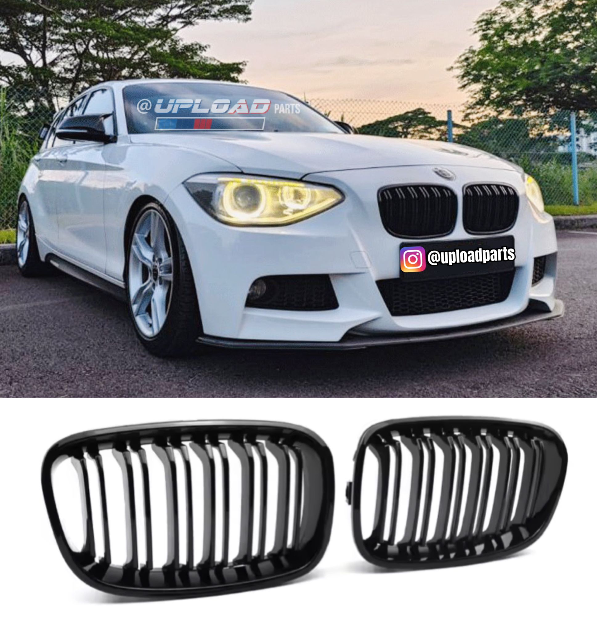 GRELHAS DUPLAS BMW SÉRIE 1 - F20 F21 LOOK M PERFORMANCE