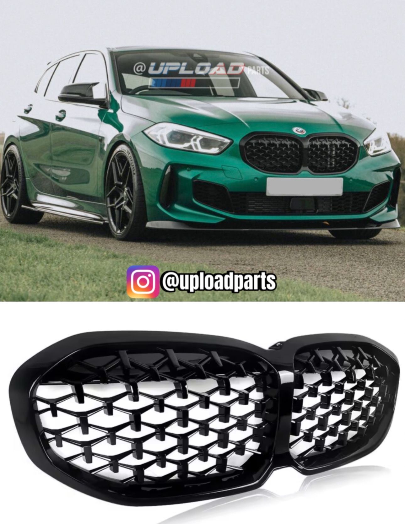 GRELHAS DIAMANTE BMW SÉRIE 1 - F40 LOOK M 