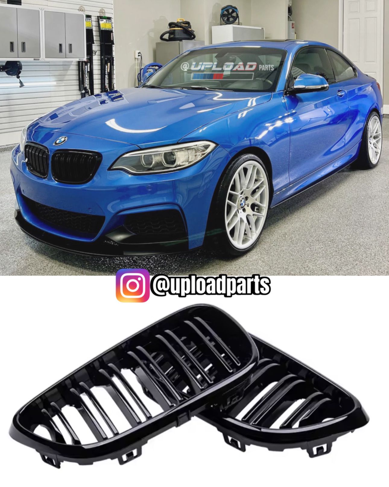 GRELHAS DUPLAS BMW SÉRIE 2 - F22 F23 F87 LOOK M2
