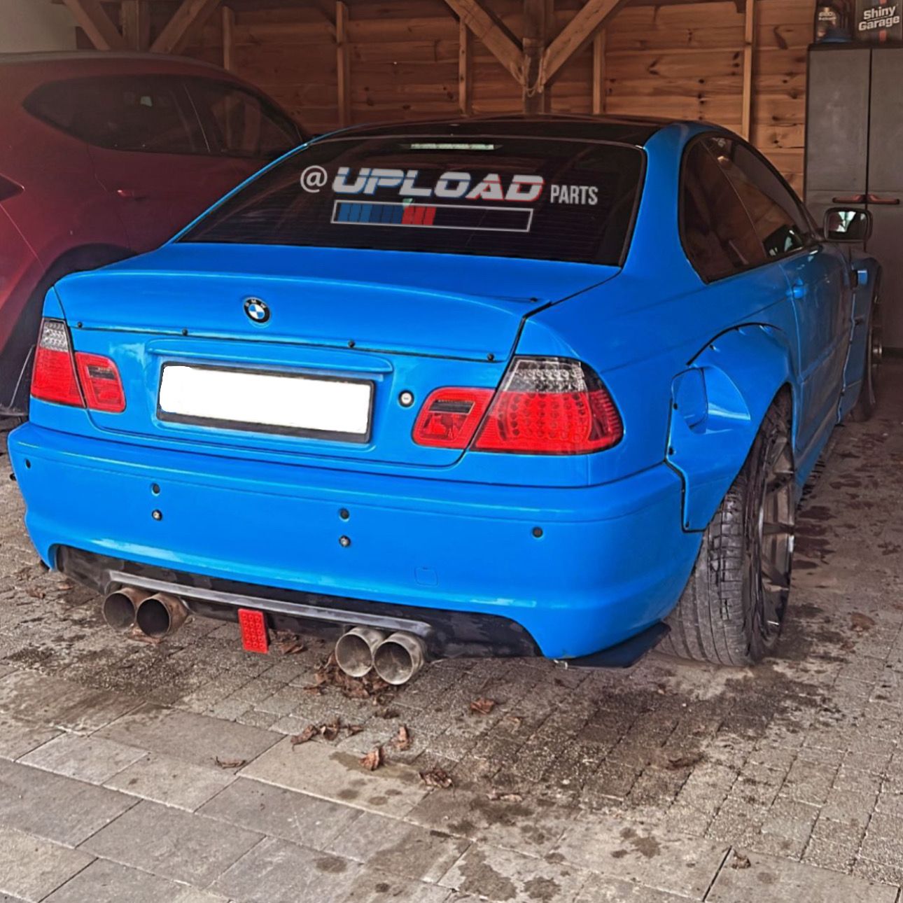 DIFUSOR BMW - SÉRIE 3 E46 LOOK M PERFORMANCE 2 SAÍDAS DUPLAS