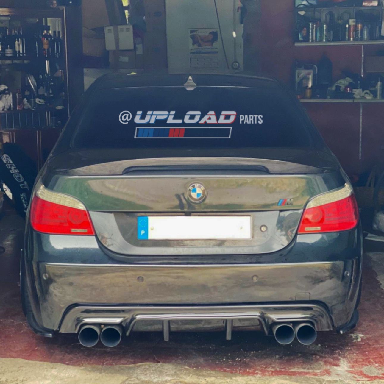 DIFUSOR BMW SÉRIE 5 - E60 E61 LOOK M PERFORMANCE 2 SAÍDAS DUPLAS