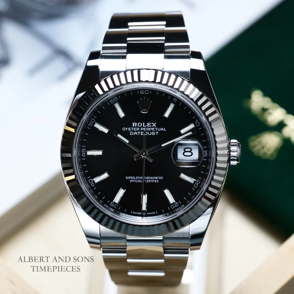 Rolex Datejust 126334 Oyster Bracelet with Black Dial Complete with Box & Papers