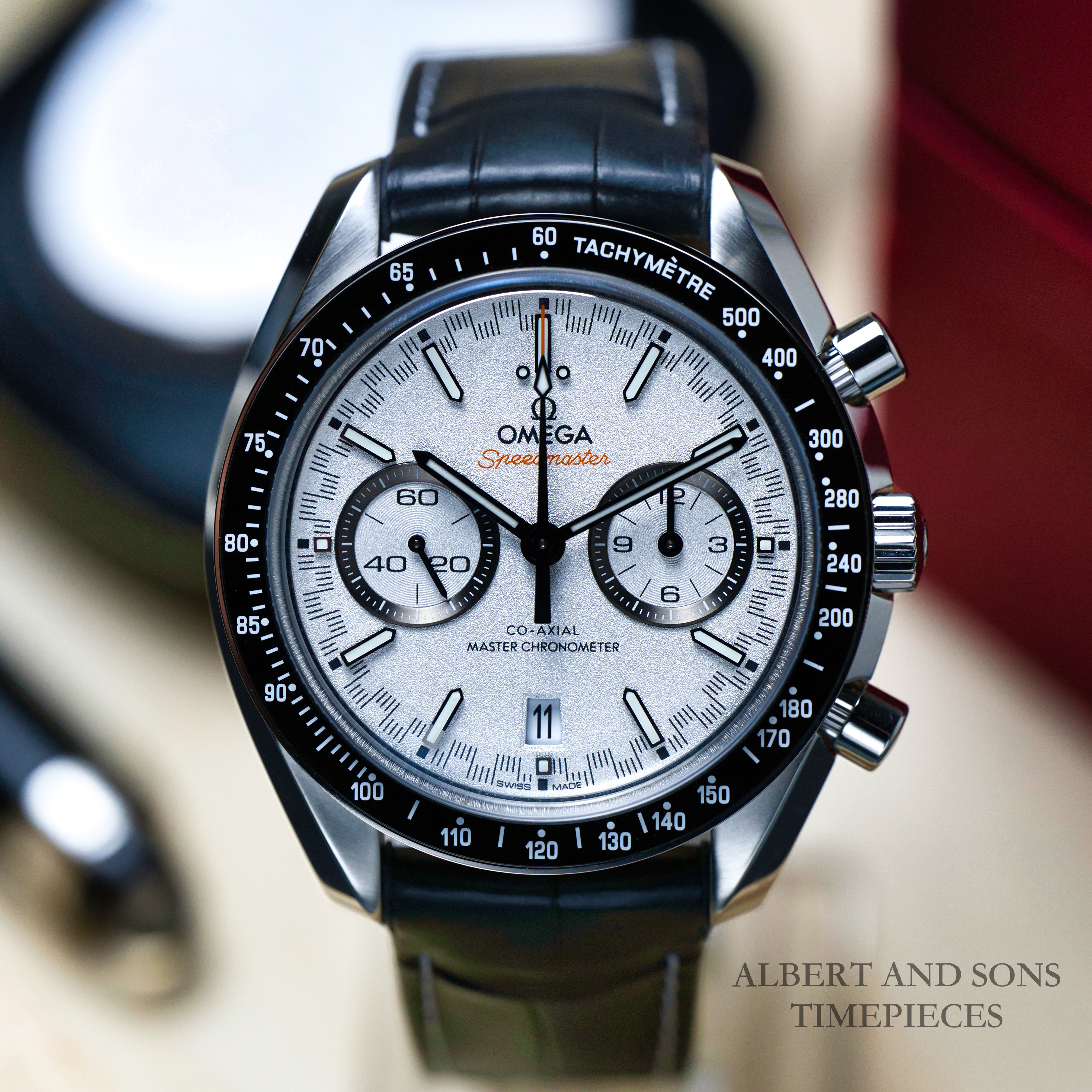 OMEGA Speedmaster Racing on Leather Strap Mint LNIB Complete with Box&Papers