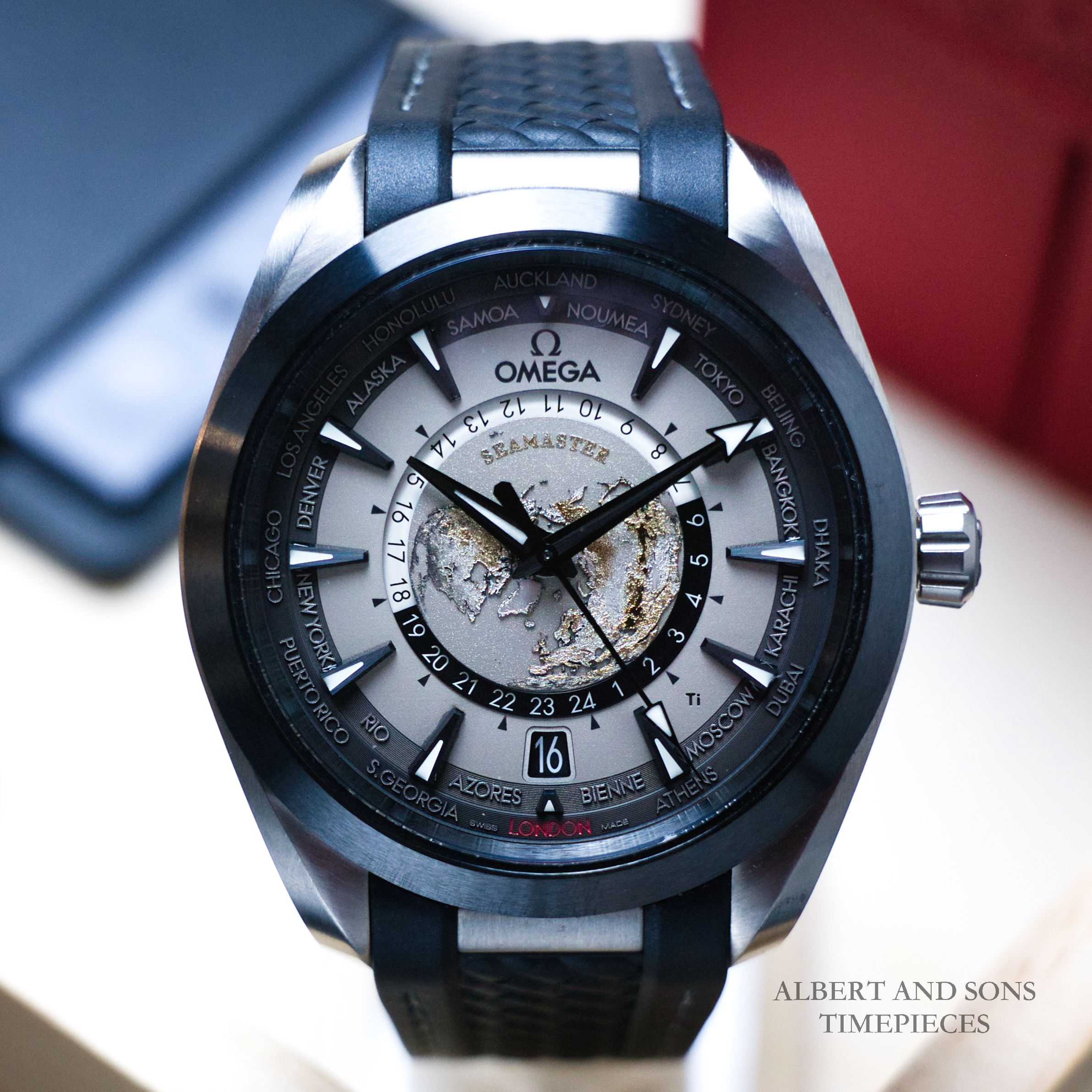 Omega Seamaster Aqua Timer Worldtimer Titanium 43mm - Complete Box & Papers