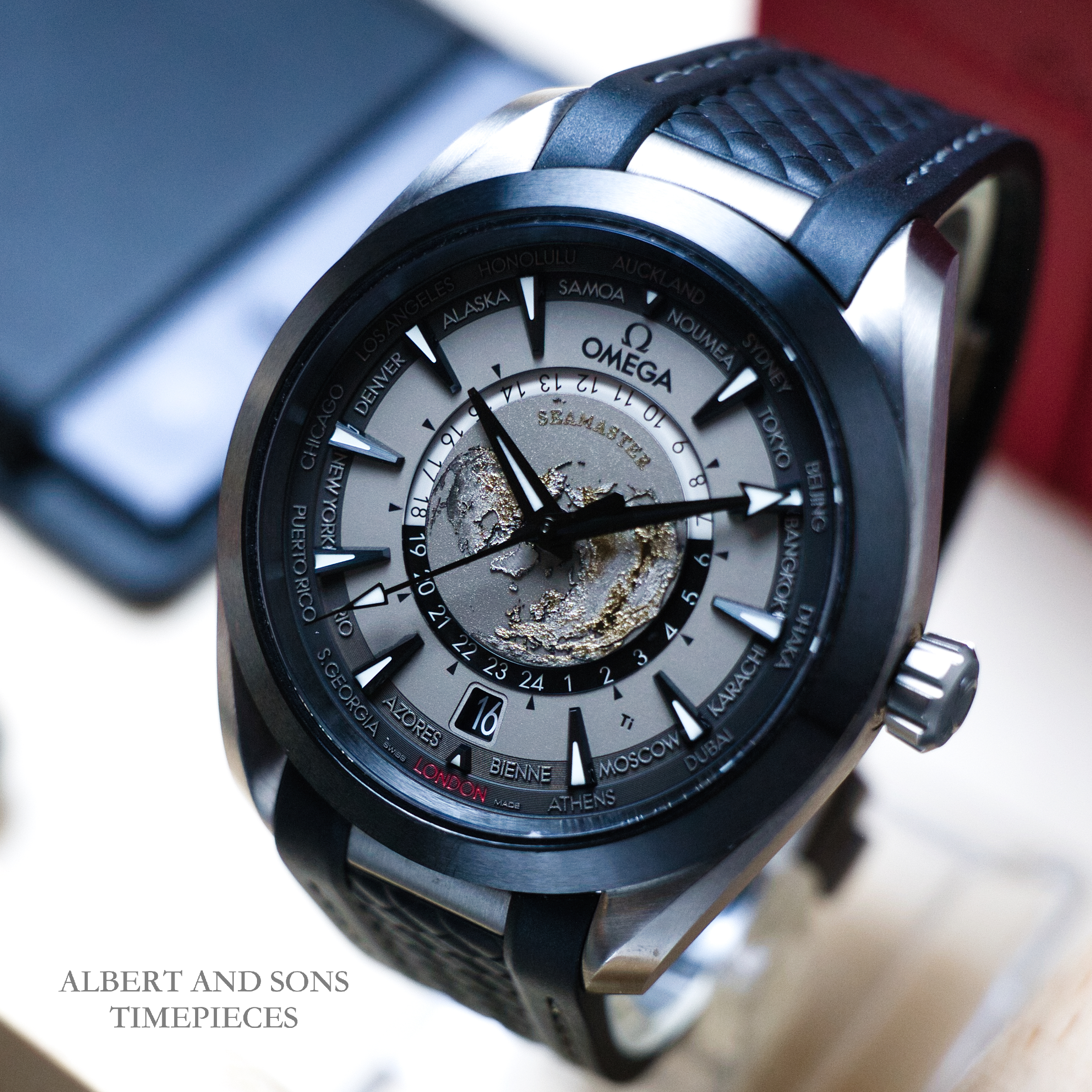 Omega Seamaster Aqua Timer Worldtimer Titanium 43mm - Complete Box & Papers