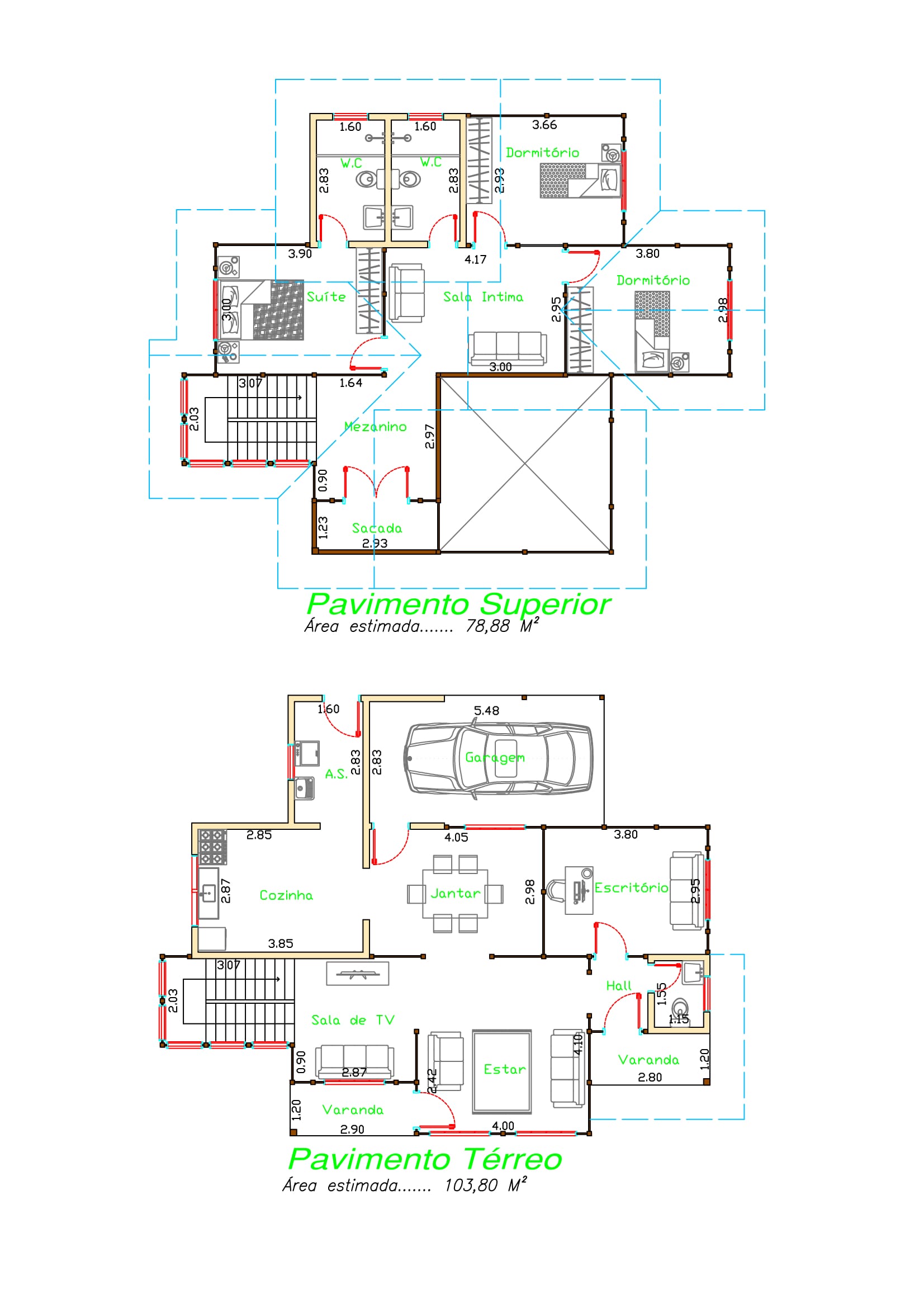  Projeto Clara- 182,68 m² com 3 Dormitórios e Área Ampla