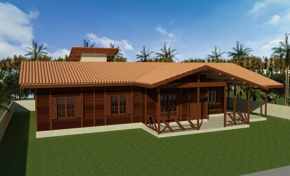 Projeto Lavínia - Projeto de Casa de Madeira de 163,36m²