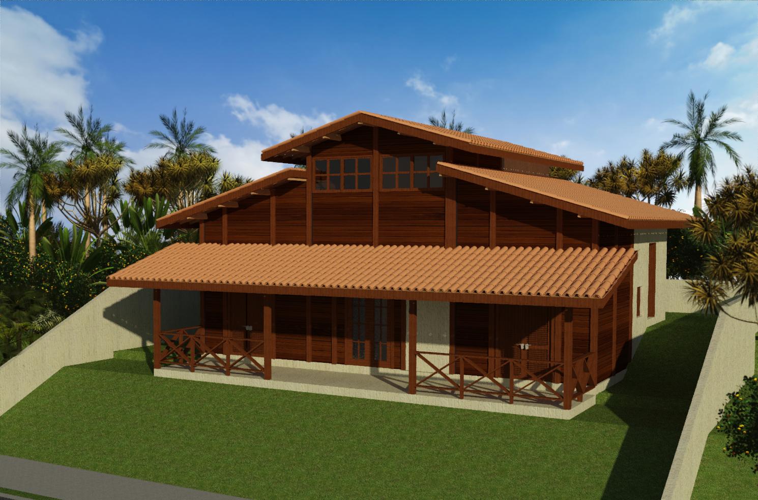 Projeto Melissa – Casa Imponente com Mezanino e Pergolado