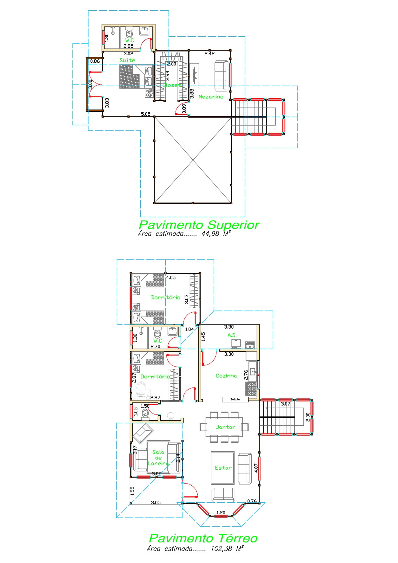  Projeto Olívia  - 146,47 m² com 3 Dormitórios