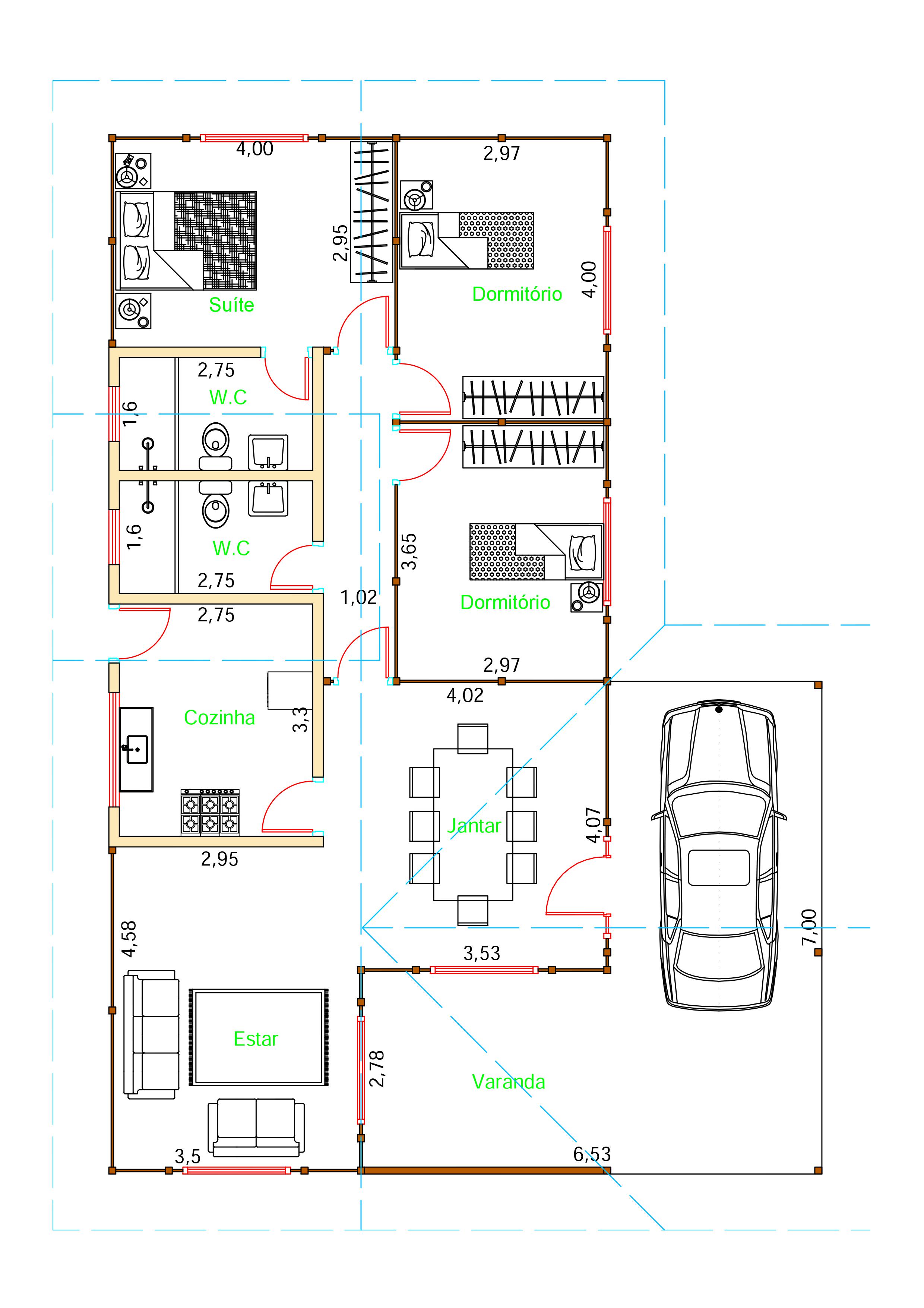  Projeto Maria Júlia - 126,36 m² com 3 Dormitórios