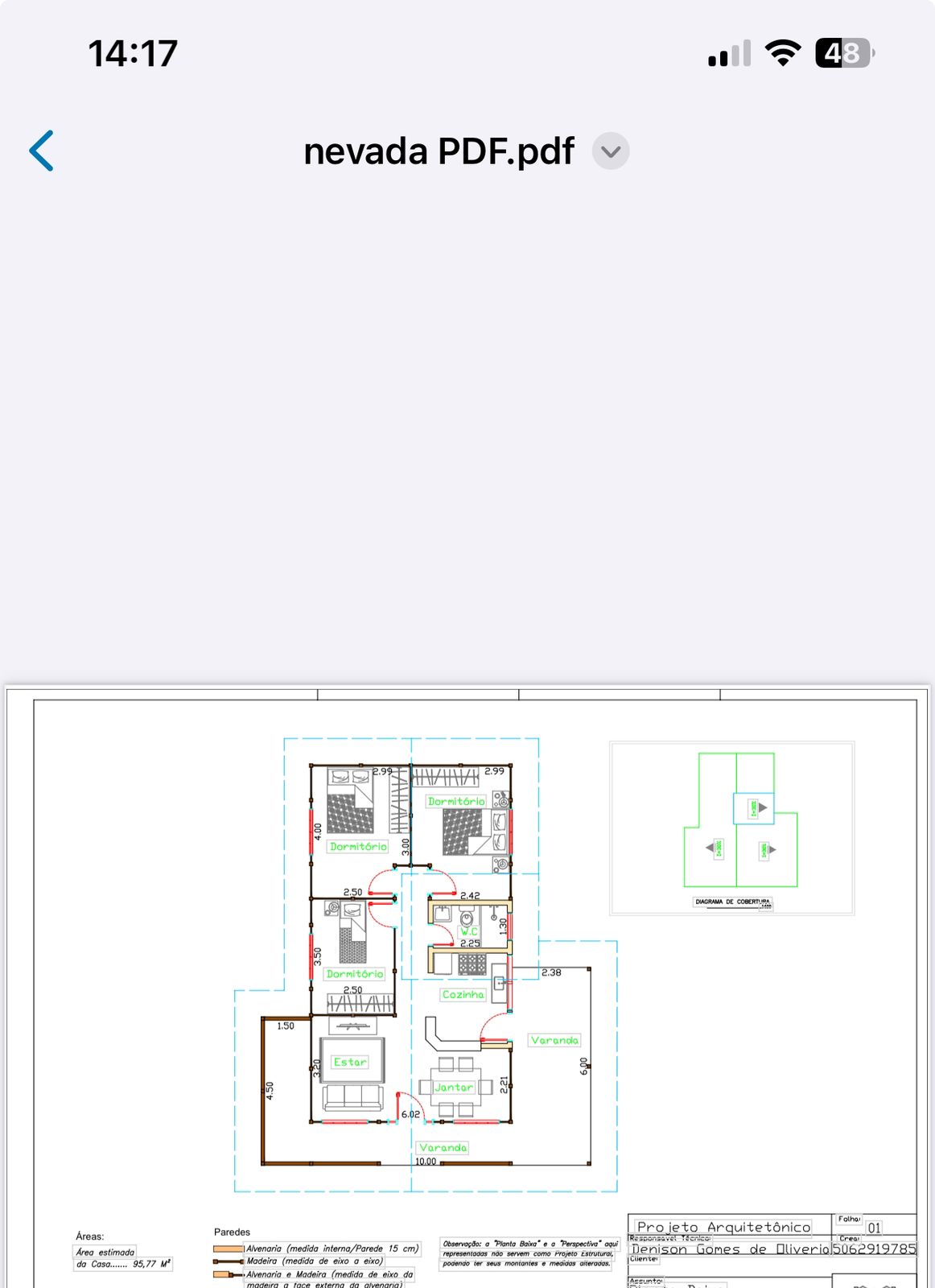  Projeto Eliza - 96,56 m² com 3 Dormitórios