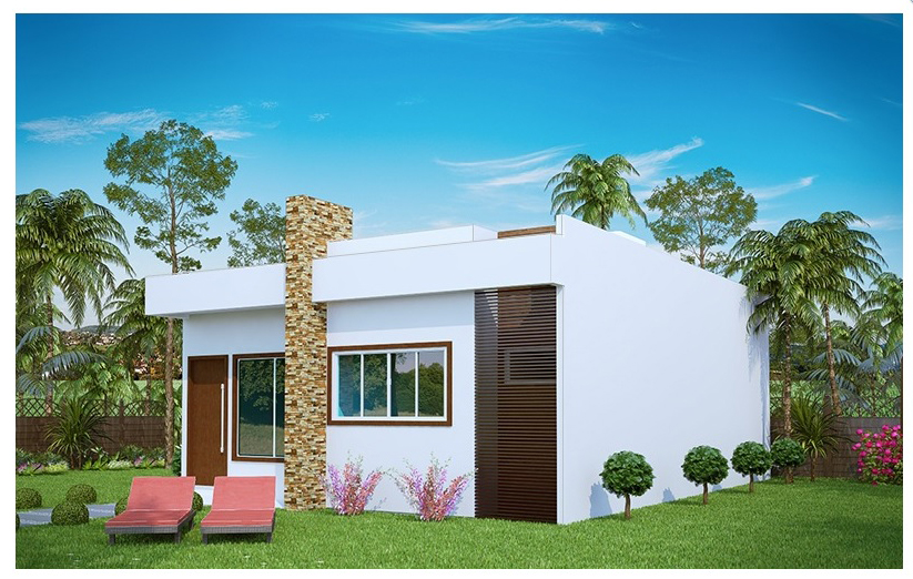 Casa Térrea de Alvenaria - Projeto Eloá (69,12 m²)
