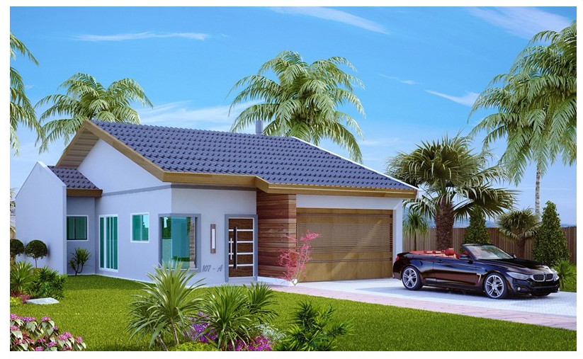 Casa Térrea de Alvenaria - Projeto Ayla (104,10 m²)