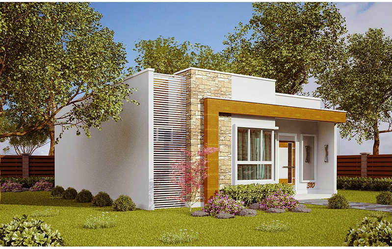 Casa Térrea de Alvenaria - Projeto Aurora (68,98 m²)