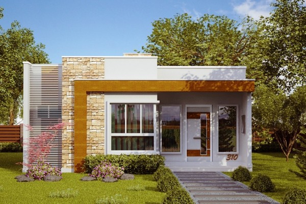 Casa Térrea de Alvenaria - Projeto Aurora (68,98 m²)