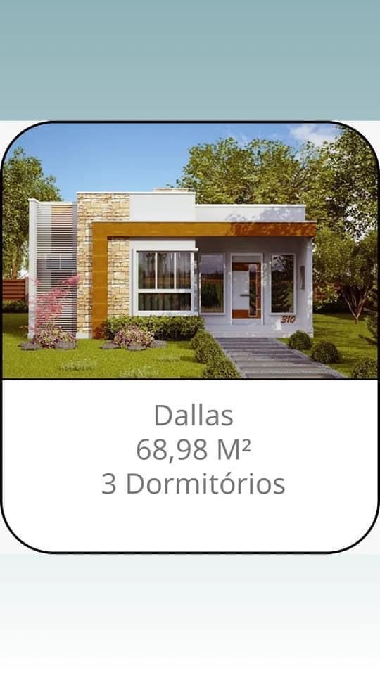 Casa Térrea de Alvenaria - Projeto Aurora (68,98 m²)