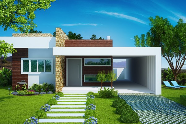 Casa Térrea de Alvenaria - Projeto Isabella (134,00 m²)
