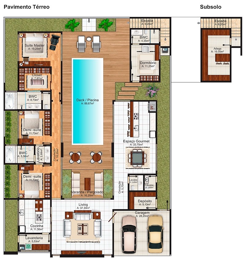  Casa Térrea de Alvenaria - Projeto Cecilia (aproximadamente 211 m²)