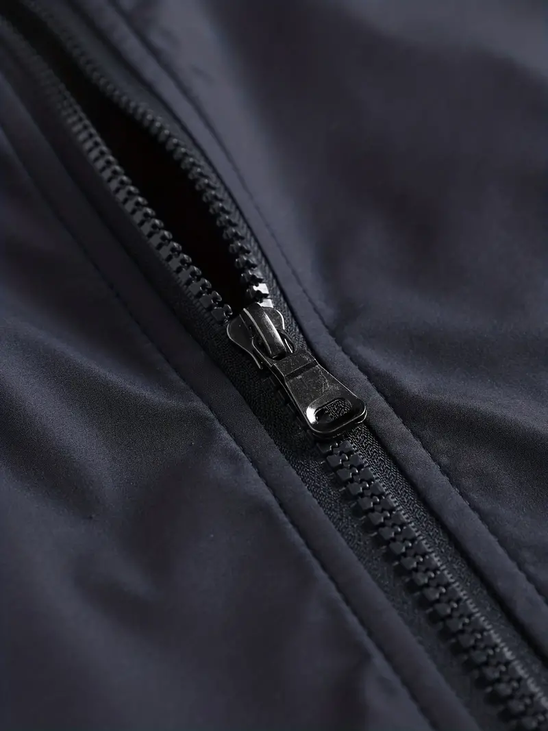 Versatile & Stylish Men's Windbreaker: Durable, Wind-Resistant, Comfort Fit with Stand Collar - Ideal for Sports & Casual Outdoors