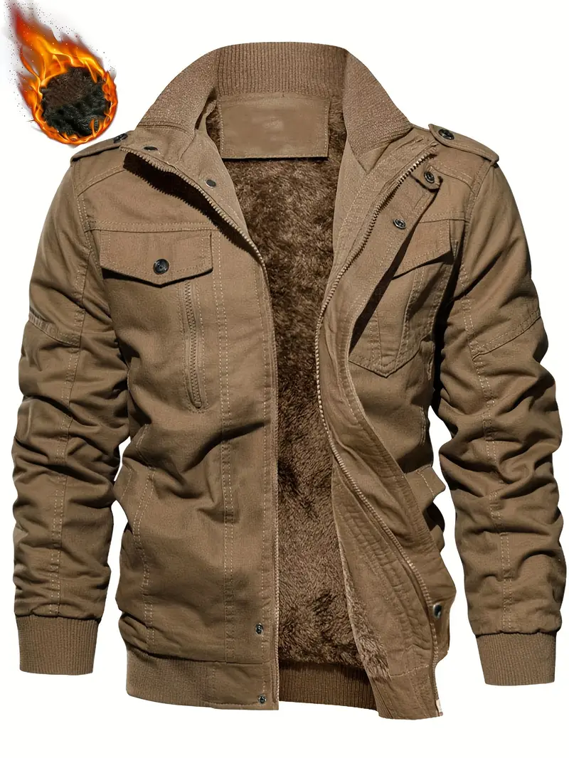 Stylish Warmth Master Jacket - Fleece - Soft Fleece Lining, Multi-Pocket Design, Casual Outfit for Winter Outdoor Activities, Perfect for Daily Wear