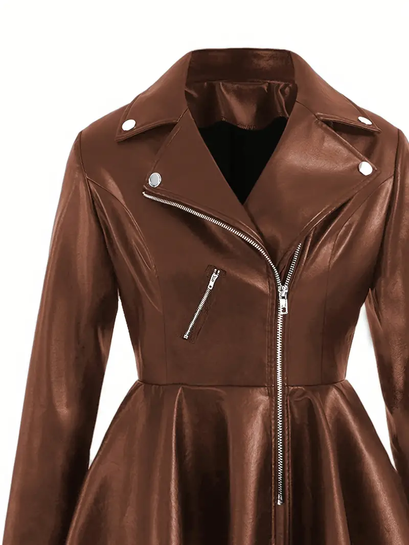 Stylish Plus Size Women's Polyester Coat - Plus Size Jackets - Water-Resistant, Easy Care, Stand Collar, Autumn and Winter Fashion Outerwear with Comfortable Fit