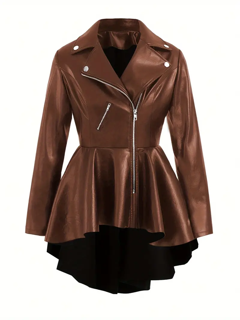 Stylish Plus Size Women's Polyester Coat - Plus Size Jackets - Water-Resistant, Easy Care, Stand Collar, Autumn and Winter Fashion Outerwear with Comfortable Fit