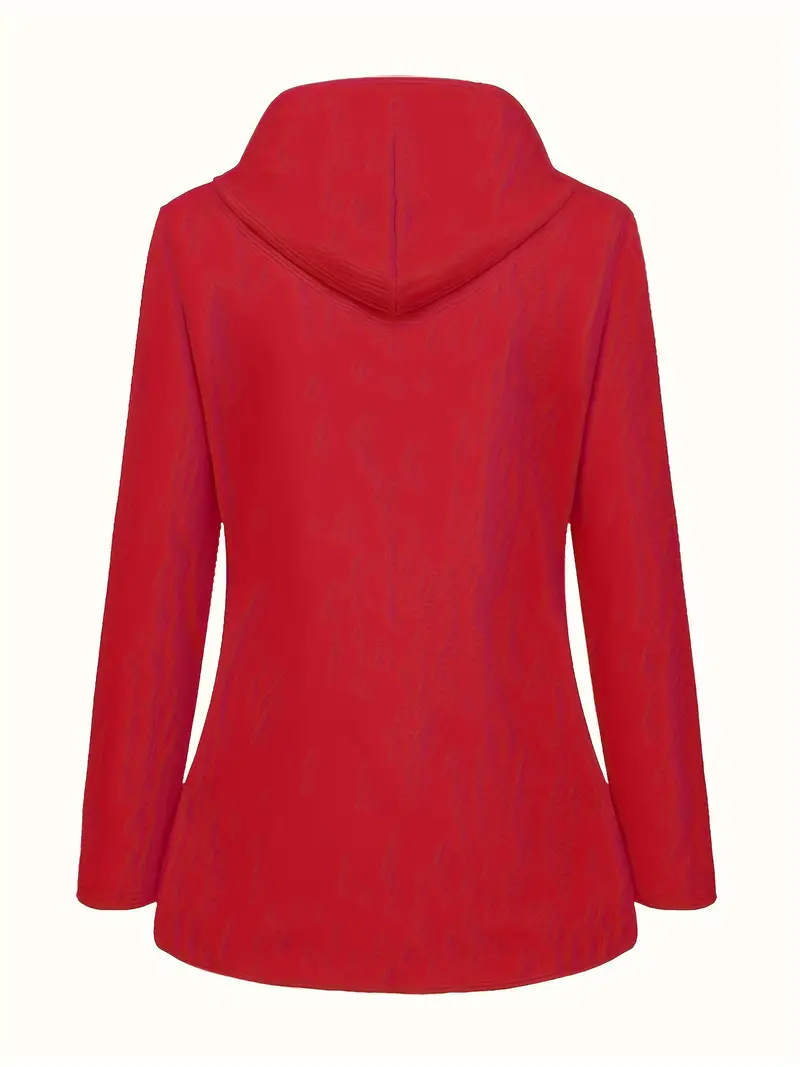 Cozy Lined Striped Zip Up Hooded Jacket - Adjustable Drawstring & Versatile Zipper - Trendy Casual Outerwear for Women - Perfect for Fall & Winter