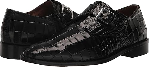 STACY ADAMS Men's Rapino Plain Toe Monk Strap Loafer