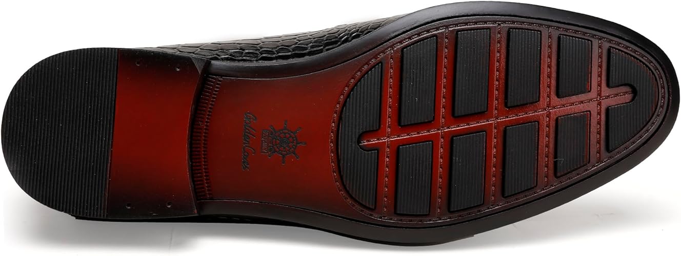 Black Crocodile Leather Loafers