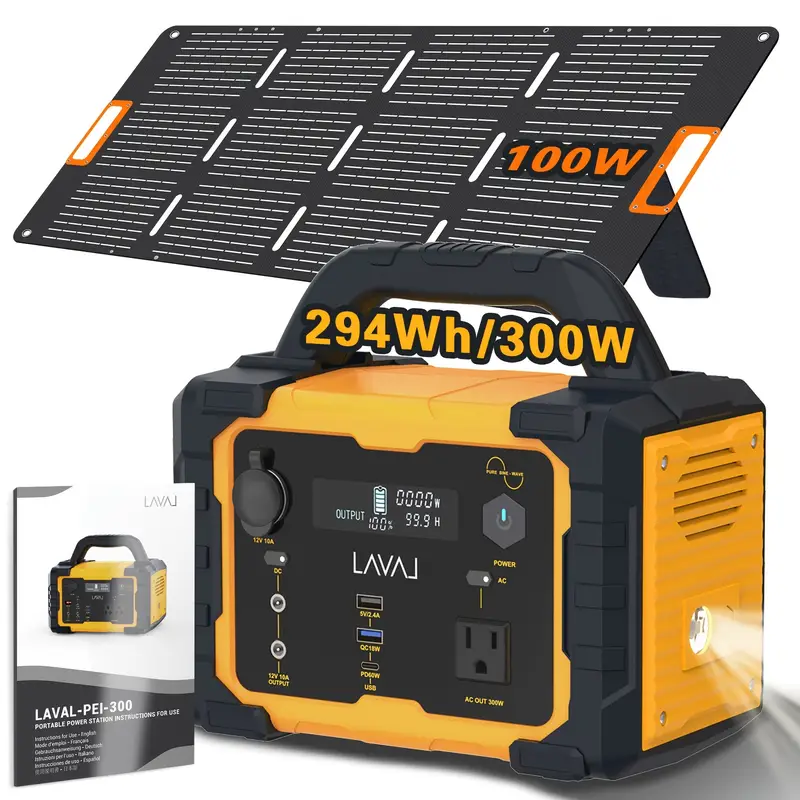 300W Peak 600W/294Wh Portable Power Station