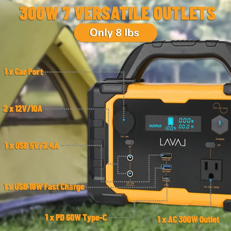 300W Peak Portable Power Station