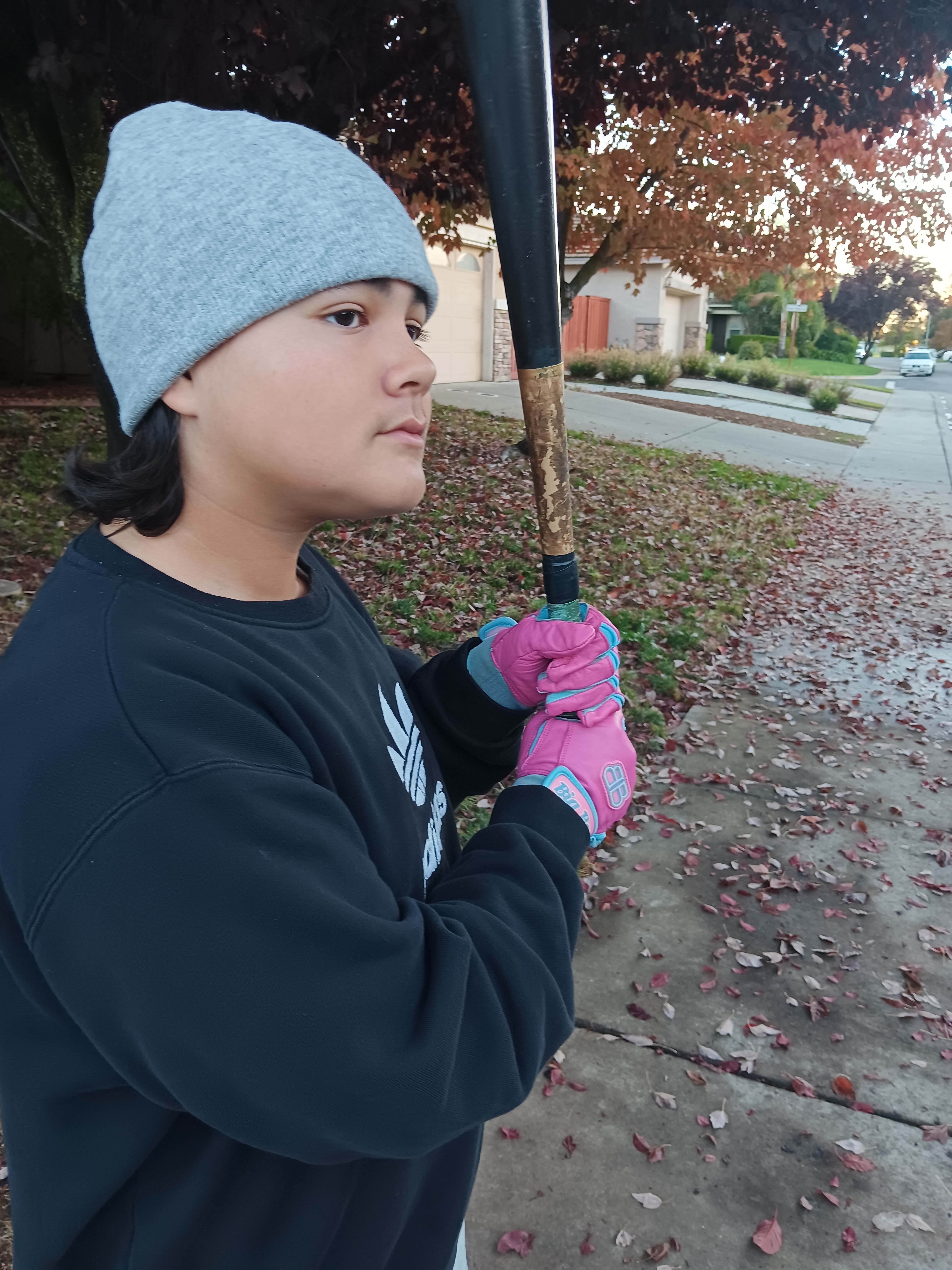 Cotton Candy Short Cuff Batting Gloves (Pink/Blue)