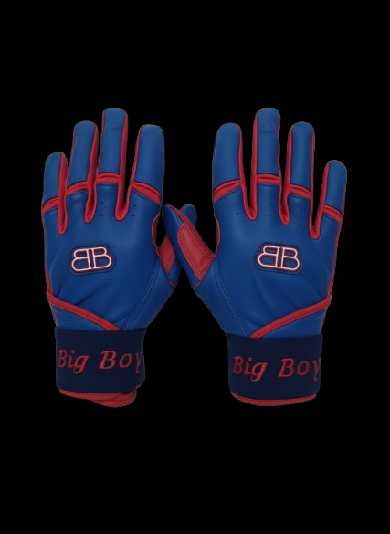 Firecracker Long Cuff Batting Gloves (Blue/Red)