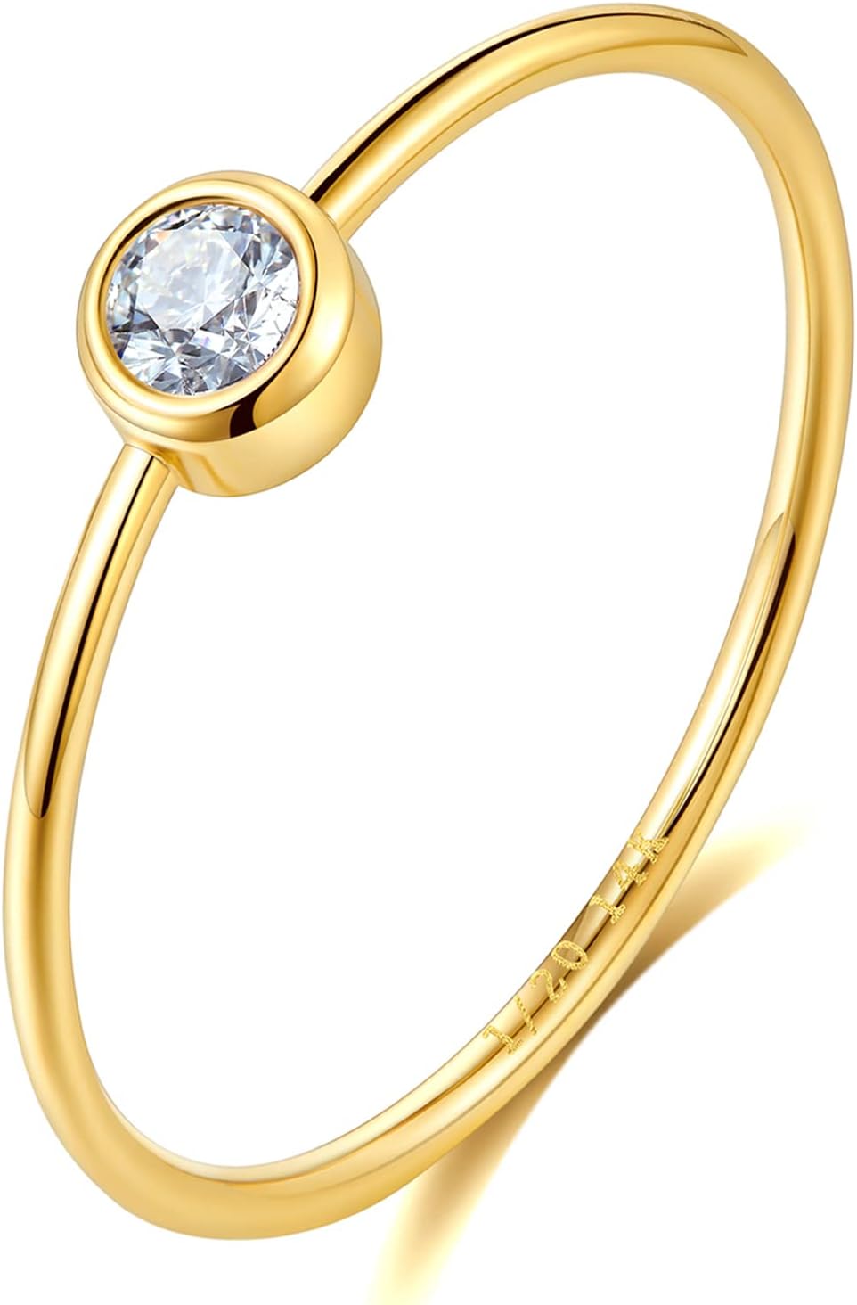 Gold Solitaire Ring