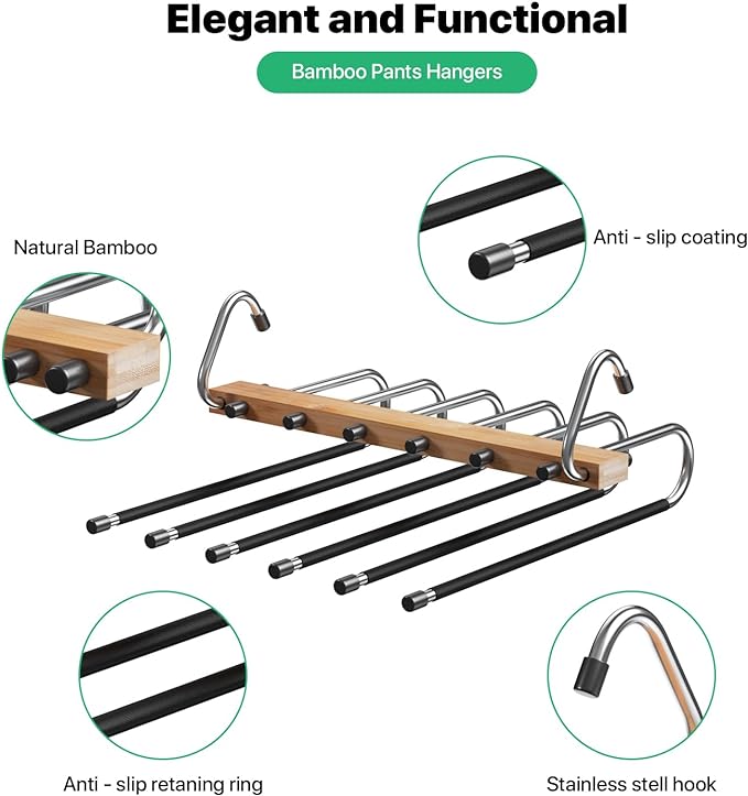 Bamboo Pants Hangers