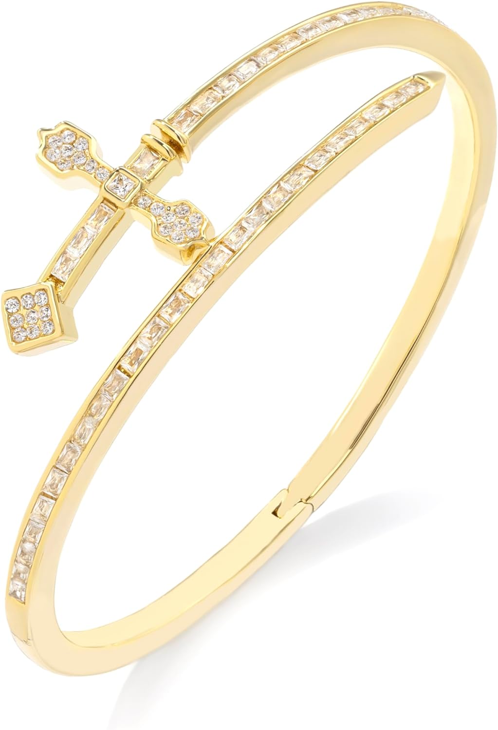 Gold Plated Bracelet with Cross Design