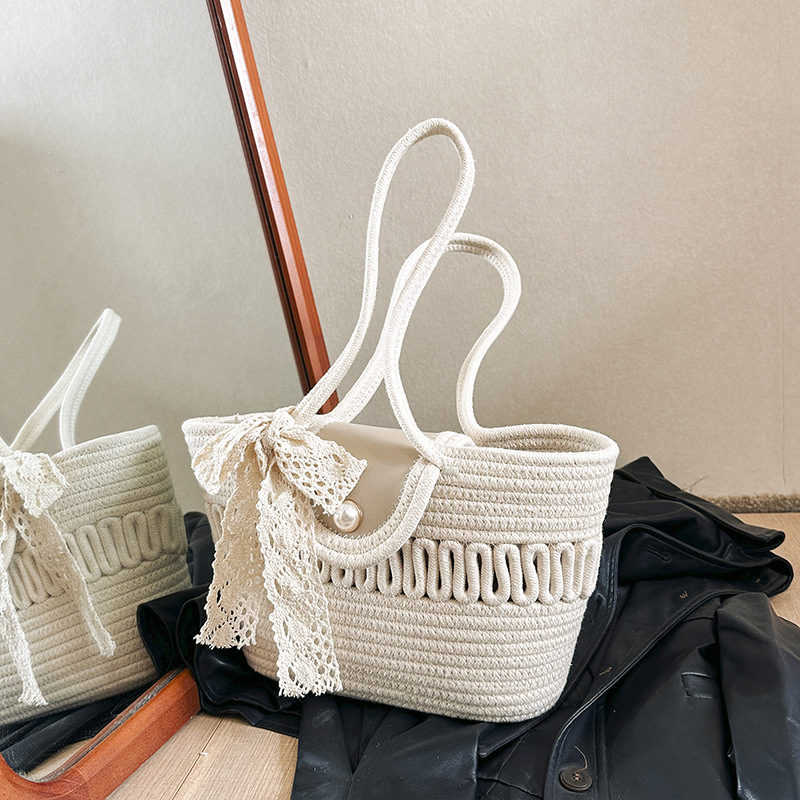 Woven Straw Handbag