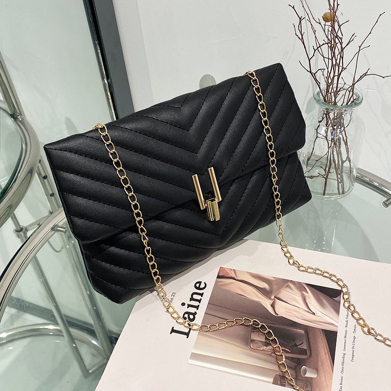 Brown Quilted Shoulder Bag