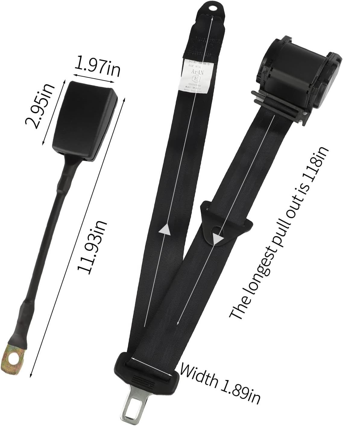 Universal 3-Point Seat Belt Kit