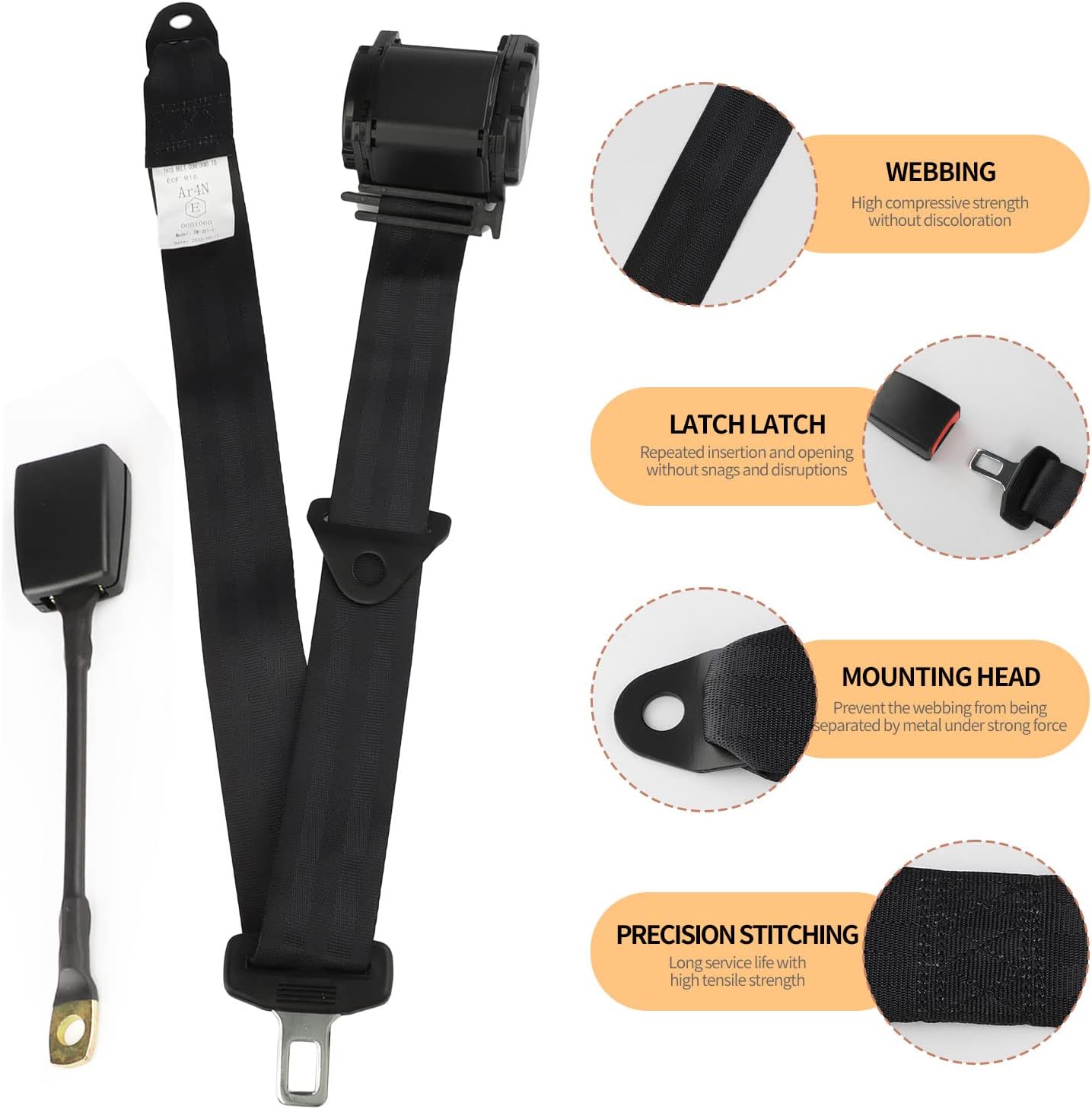 Universal 3-Point Seat Belt Kit