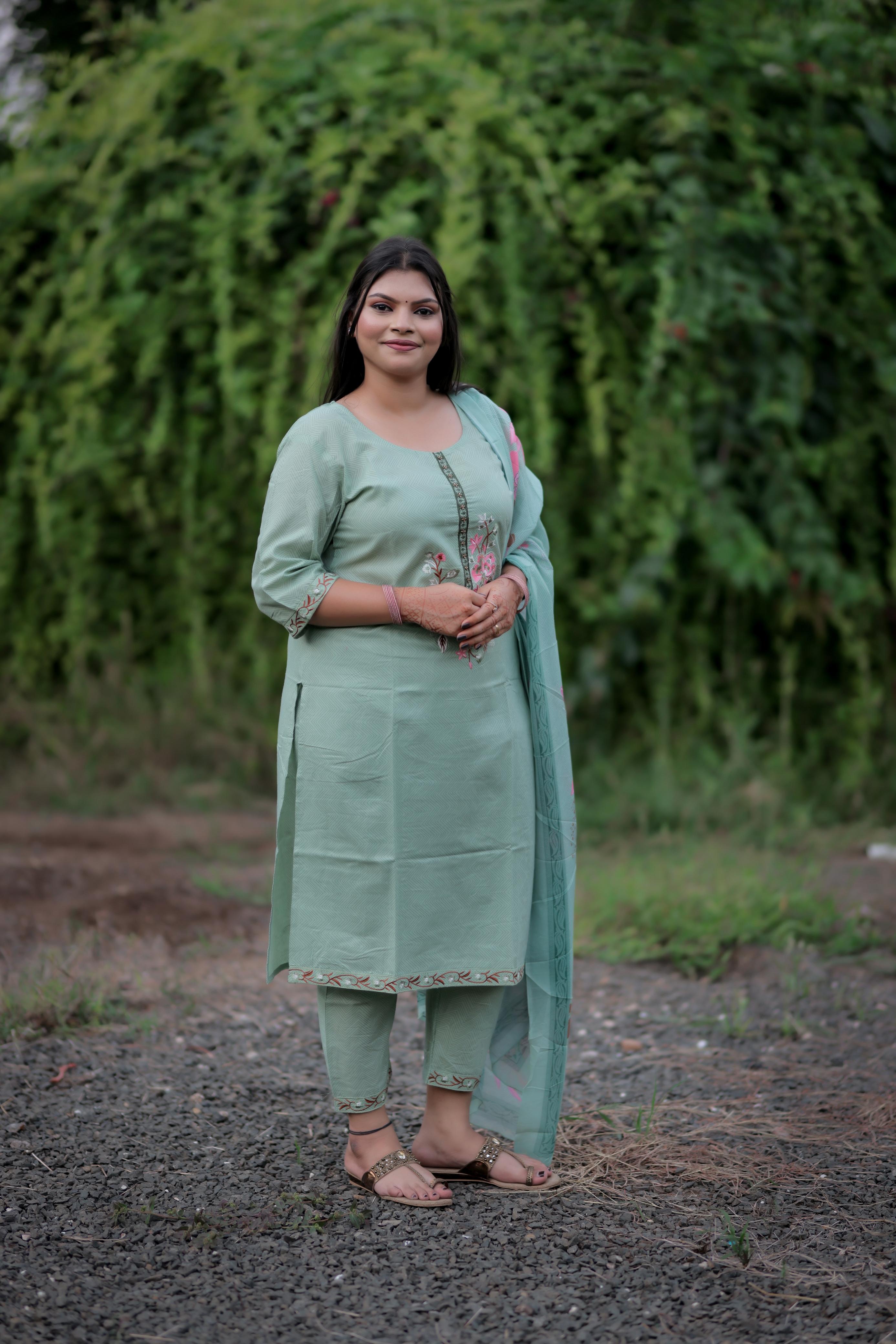 Light Sage Green Kurta Set