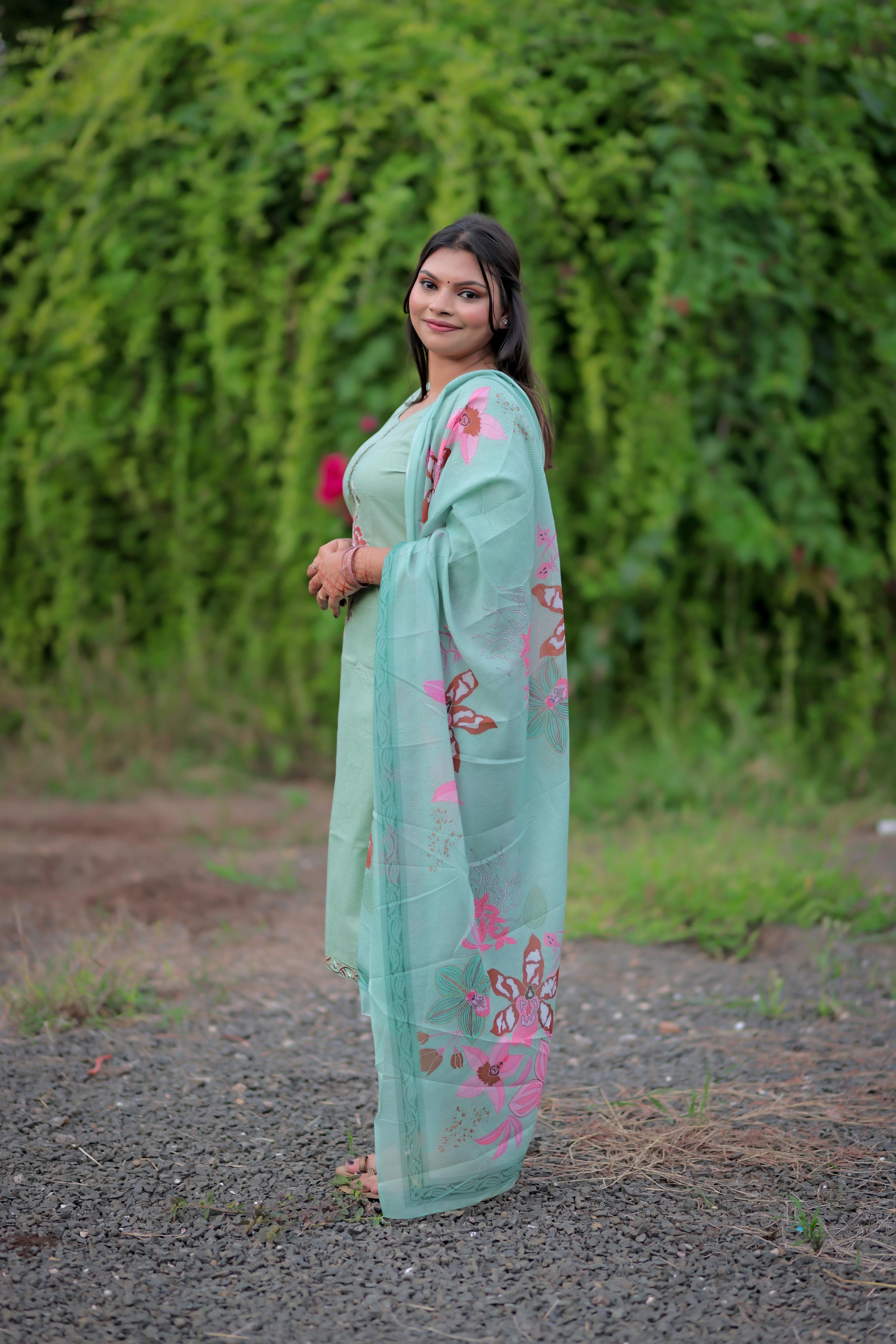 Light Sage Green Kurta Set