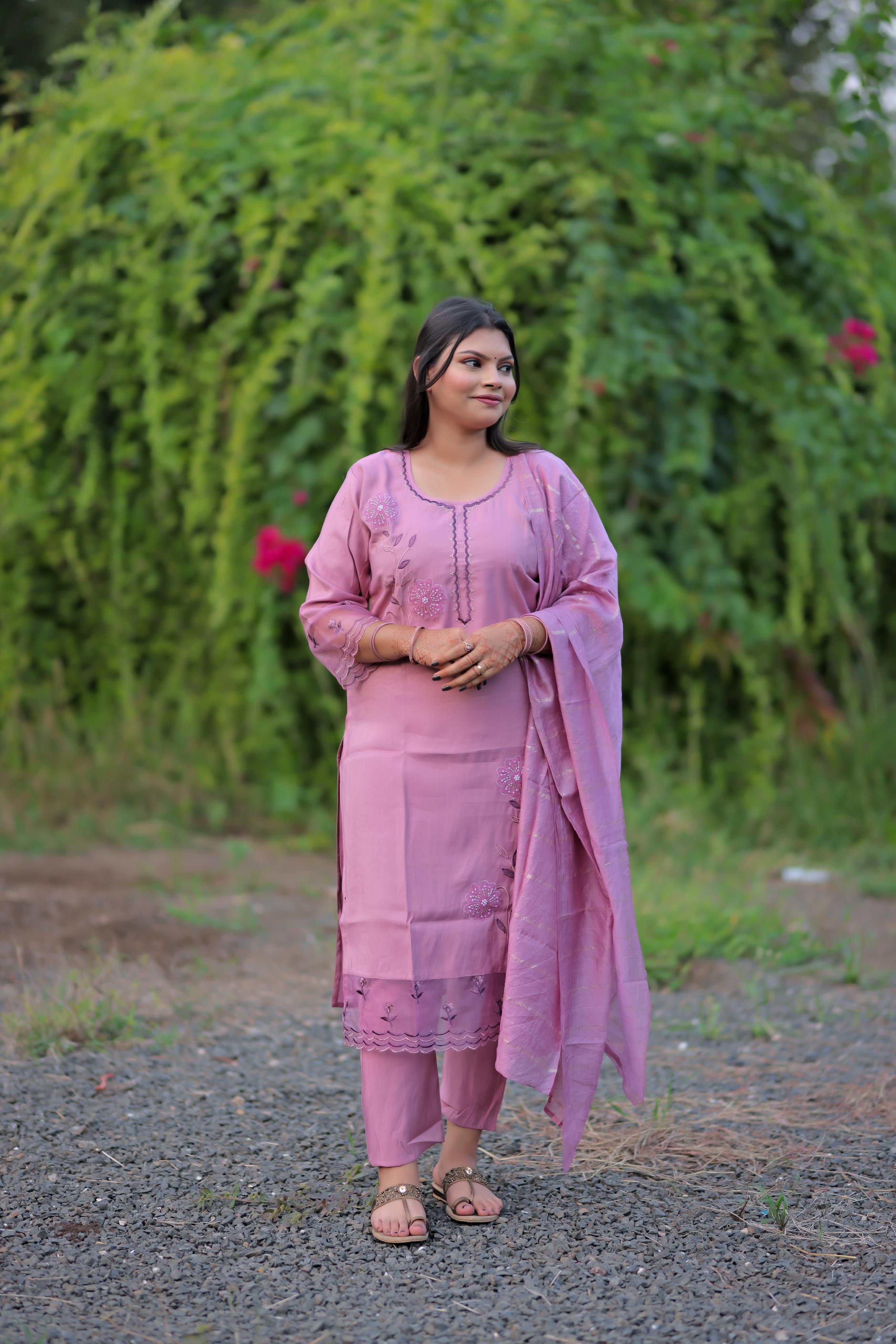 Graceful Sky Blue Suit Set