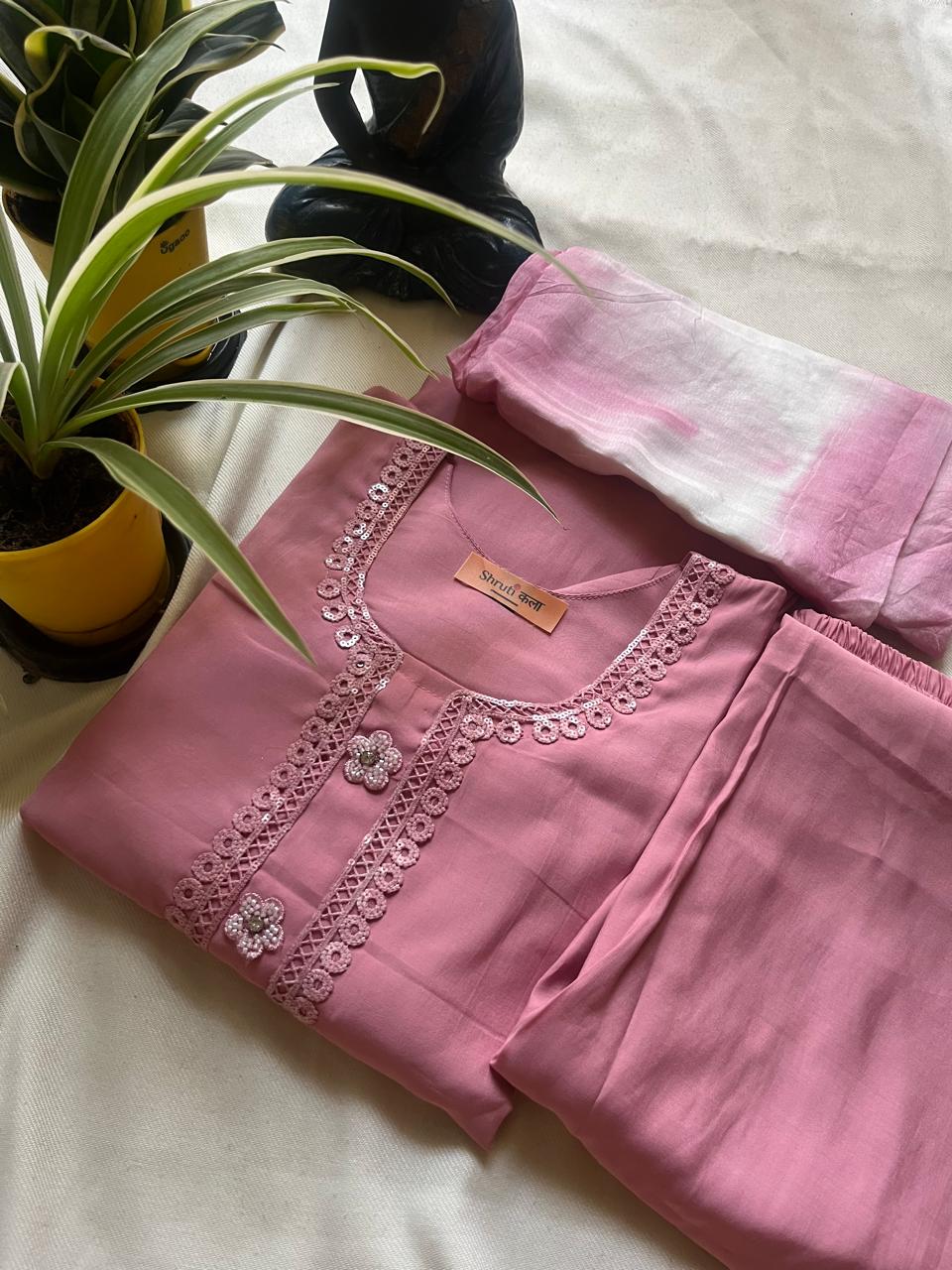 Elegant Embroidered Kurta Set with Dupatta